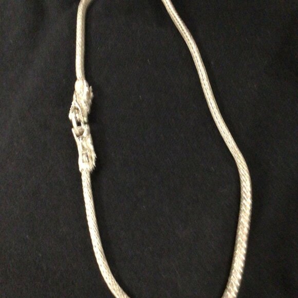 925 Sterling Silver Vintage Dragon Heads Sarda necklace - Picture 3 of 3